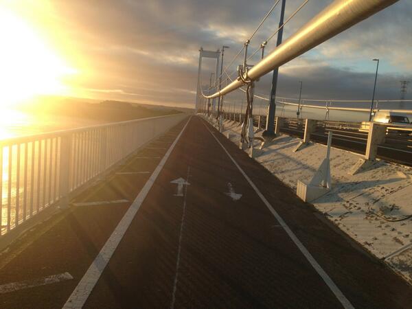 Severn bridge on the way to work. Not a motor bike in sight.