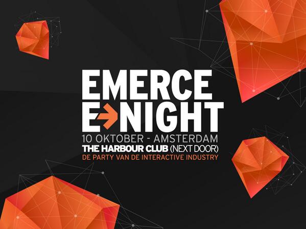 <a href="/EmerceEnight/">Emerce Enight</a> is coming! 10/10 in de <a href="/THarbourClub/">The Harbour Club</a> 020. Bestel je tickets via: on.fb.me/1dv8iFV #emerce #enight