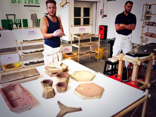 BenMortimer's tweet image. Using clay from banks of the Thames @twrbrdg_itself to make tableware @HarryTrimble @DesignMuseum #LDF13 #mudlarks