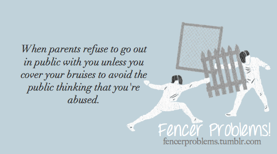 #fencerproblems The bruises :P