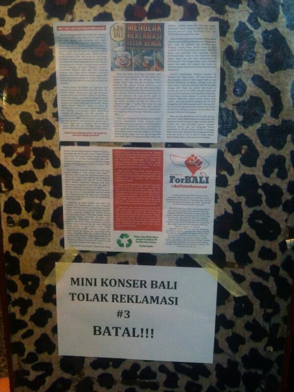 Penguasa bisa membatalkan konser kami. Tapi TIDAK semangat #tolakreklamasi kami! Hanya ada satu kata, LAWAN!!