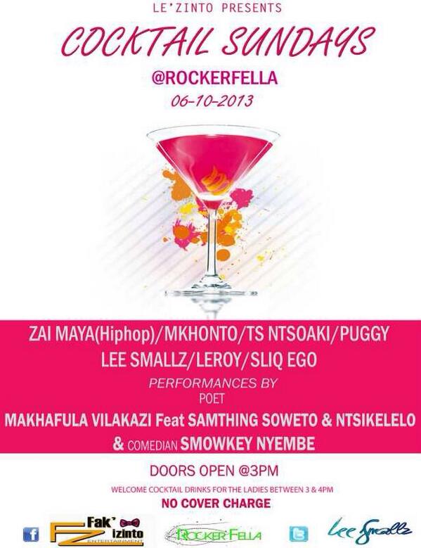 mkhontolicious's tweet photo. We be chilled at our third Cocktail Sunday session. It would b great for u 2 join us... http://t.co/9OyCmP1BM5