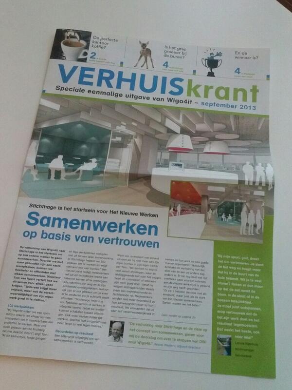 Tomvannoort's tweet image. Vers van de pers! De verhuiskrant van #wigo4it.... #nog10dagen