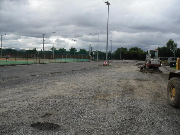 Works on new tennis courts and football pitches at a leisure complex in Co. Kildare to be completed by early November