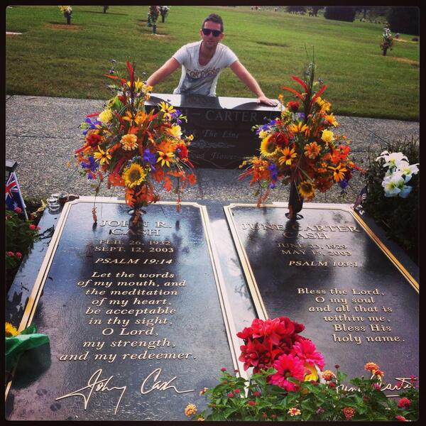 #JohnnyCash #JuneCarter graves in #Hendersonville #Tennessee