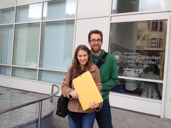 McClarKinnon's tweet photo. What's in the envelope? Just our marriage license! No big deal. http://t.co/6HXqGFvLvP