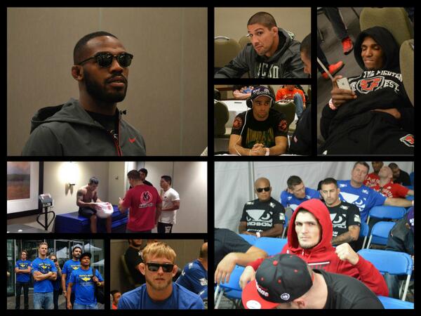 UFC fans &amp; fighters waiting around for the #UFC165 weigh-in, but no worries - it's live now at on.ufc.com/182hAb0