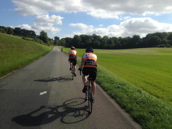 michaelcbox's tweet photo. @mssocietyuk day 3 done! And with that it is 250 miles and only 55 to go to the Eiffel Tower http://t.co/K5cf4wwSAY