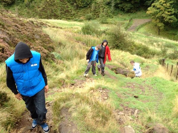 Outdoor ed the heights free school. Excellent walk yr11s Darwen Tower. (Working on fitness). @TheHeights_RB