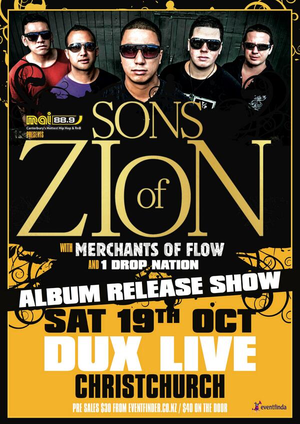 1dropnation's tweet photo. @sonsofzionmusic will be hitting up Quake City on Oct 19th, make sure to grab ya tickets asap!

Chur! http://t.co/GoN5ECJB0n