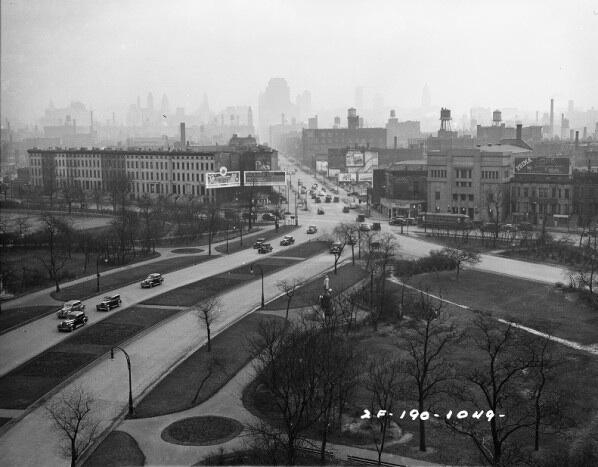 PastChicago's tweet photo. Warren at Ogden circa Mar 5 1936 http://t.co/KcsmMFL1g1