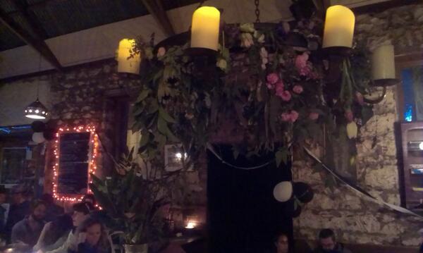 Wes_Anne's tweet photo. A beautiful flower arrangement by Ruth for the 10 year party tomorrow. BBQ &amp; live music from noon. http://t.co/hz8WGFE0an