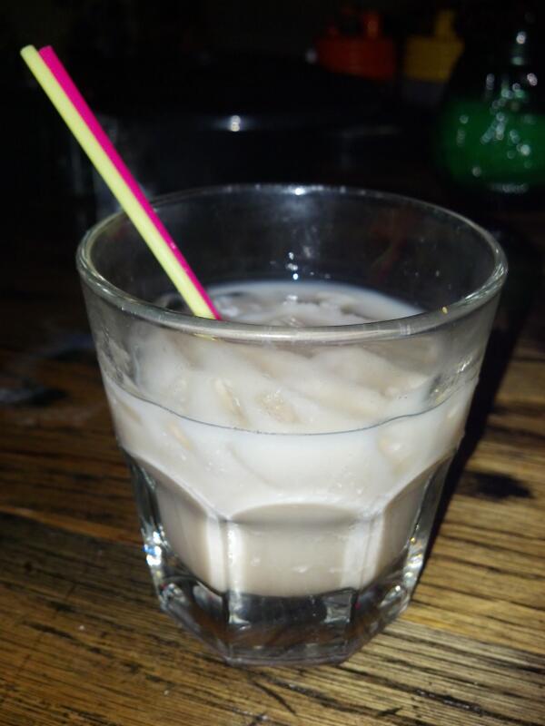 AZRyGuy's tweet photo. Mike orders me a white russian. Because he knows I hate milk fat. Thanks for the drink, jerk. http://t.co/GaGHY6n3Un