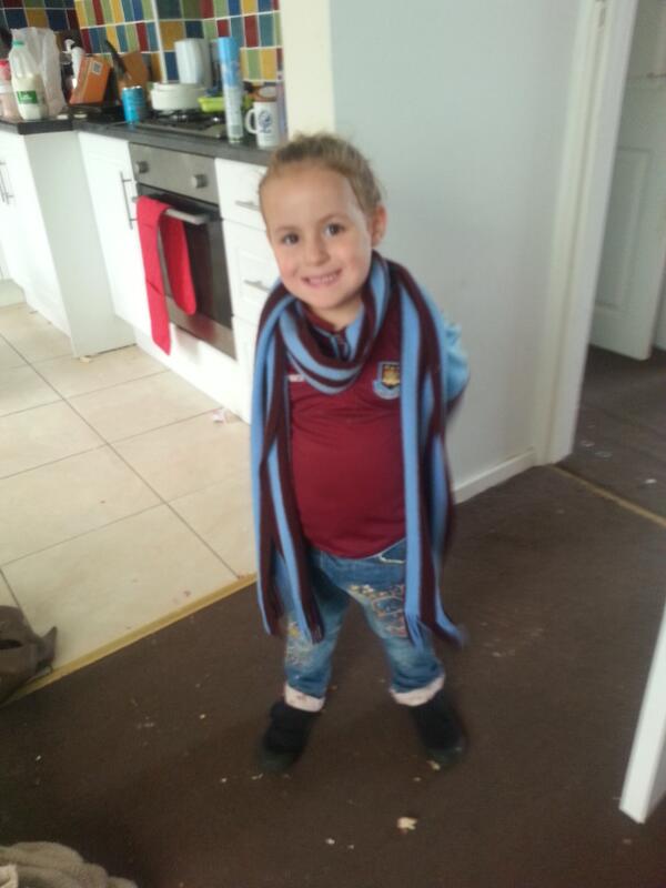 liam_chapers's tweet photo. @whufc_official ellies first game at upton park today! She cant wait! #COYI http://t.co/cKfX4OA3hj