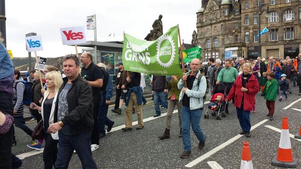 scottishgreens's tweet photo. #indyrally http://t.co/0ODb0JSsco