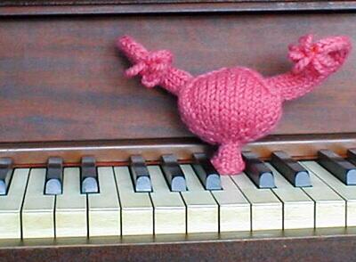 marcuschown's tweet photo. RT if you think UK would be better run by this knitted uterus playing piano than by David Cameron  http://t.co/lSofEaJjCq #BringBackTheNHS