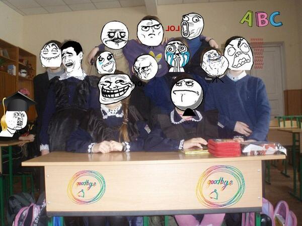 InternetMem's tweet image. Твой класс на школьной фотографии азаза