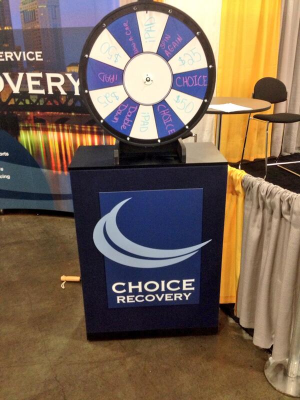 Choice_Recovery's tweet photo. Last day for the #ODA2013AS @OhioDentalAssoc. If you haven't stopped by, come by and spin the wherel #freeIpad http://t.co/sJzv1pqTGJ