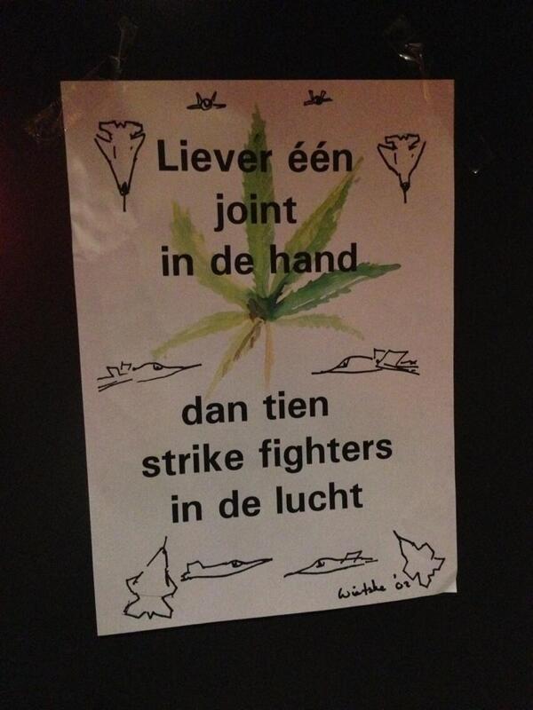 Die joint, daarom talmt PvdA. Onder invloed is het nooit makkelijk besluiten te nemen (Foto PvdA-raad <a href="/JaapJansen/">Jaap Jansen</a>.)