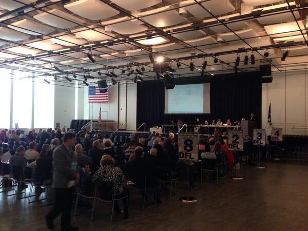 Across the river for today's <a href="/MinnesotaDFL/">Minnesota DFL</a> #DFLSCC Meeting