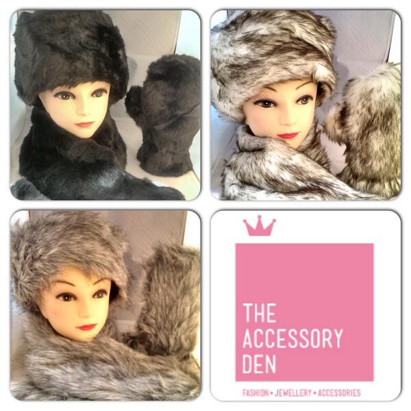 Faux Fur hat glove &amp; scarf sets! #faux #fur #fashion #winter #theaccessoryden