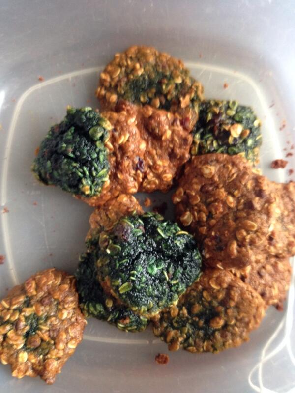 PFahle's tweet photo. My "healthy cookies" turned green over night!  #Yikes #Frightening (Madi asked if I made kale cookies! Lol) http://t.co/oWNkombEQX