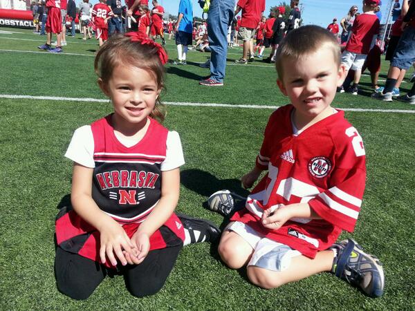 carawink's tweet photo. First game!  #huskers #huskercheer #GBR http://t.co/0TEq9k9Pn4