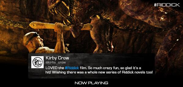 RiddickTheMovie's tweet photo. Listen up, mercs. Fans have something so say about #RIDDICK, and you'd better listen. @kirby_crow http://t.co/Y4s0vYcHvJ