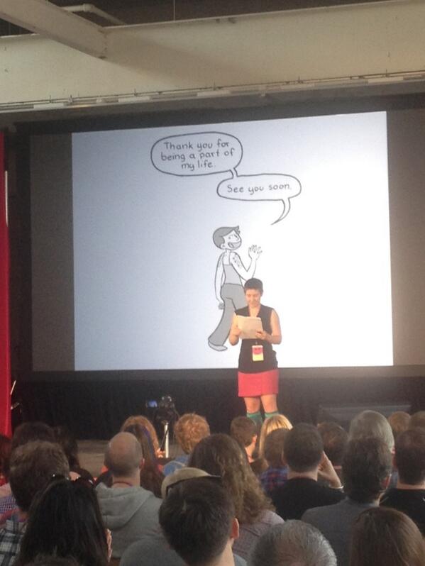 mahaya's tweet photo. Erika Moen life story in comics #xoxofest http://t.co/aKPgRyABAb