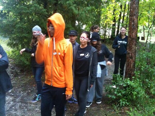 RHSSExchange's tweet photo. Nothing like a beautiful walk in the woods blindfolded! #trust
#RHSSExchange  #rhss #Sophianum http://t.co/2JMNj3p4l7