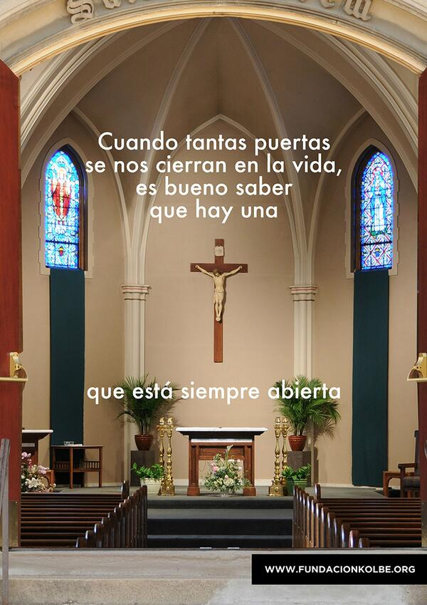 FundacionKolbe's tweet photo. Cuando las cosas están más difíciles, más es necesario recordar la puerta que nunca se cierra http://t.co/inzt540I90 http://t.co/exNt9xa6Fe
