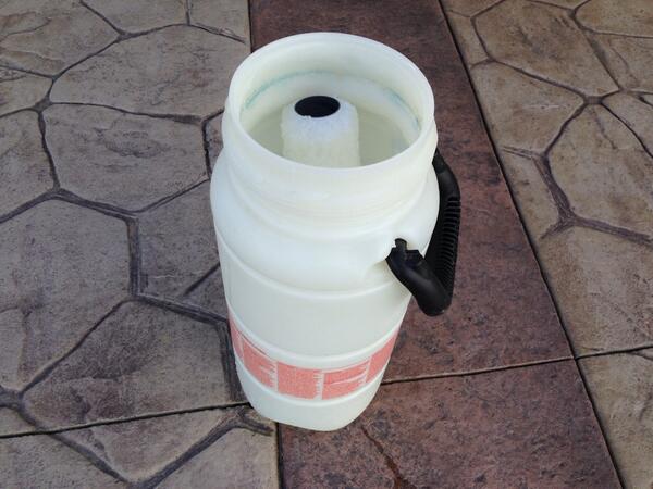 painthacker's tweet image. Looking for a way to keep 18-inch rollers wet? This will get you thinking.