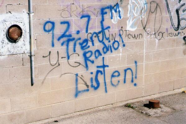 ithemountain's tweet image. Captured on good old-fashioned film! @trentradio #graffiti #graffito #properenglish