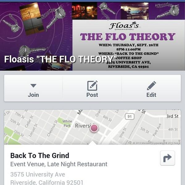 Go RSVP today on our official page, http://www.facebook.com/floasisspokenword …! #Floasis #TheFloTheory #SpokenWord #Poetry #Venue