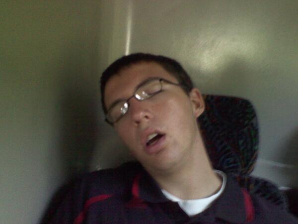 From earlier today, our own Peeps catching some Z's on the ride to Oxford.