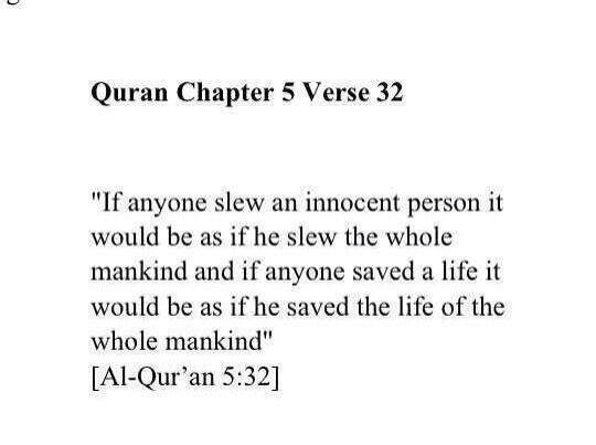 RobertAlai's tweet photo. What Quran says about attack on the innocent. #IslamisPEACEFUL #WestgateAttack http://t.co/m1gmyYsbxY