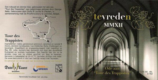 Uitslag #bav etiket vh jaar 2013:1. Duits &amp; Lauret - Tevreden MMXII; 2. Br. Heyloo-Ter Coulster Dubbel