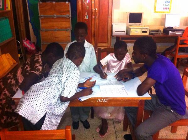 GreyFynn's tweet image. I Made Ghana Better #IMGBT #NVDay “@BarCampTakoradi: @Nana_fynn teaching the upper primary pupils Mathematics #NVDay http://t.co/GTKOZbYJ2L”