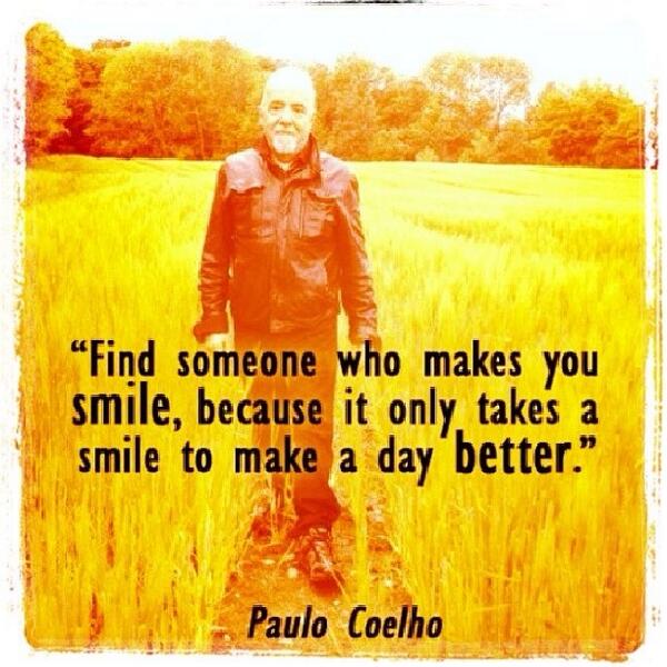 mskanstad's tweet photo. Find someone who makes you smile, because it only takes a smile to make a day better -P. Coelho http://t.co/9xtQ35SOaM