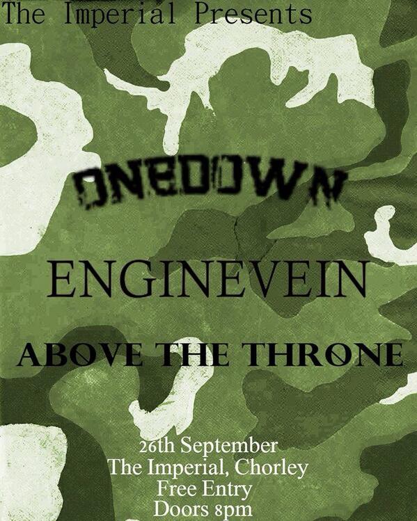 onedownuk's tweet image. Next show:- 26/09/13 the imperial, Chorley with @Enginevein &amp;amp; Above The Throne