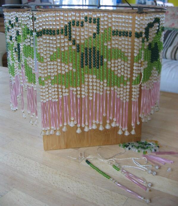 picnicstudios's tweet photo. @MS_Living Here's a lovely restoration project.Antique beaded lampshade(Victorian/art nouveau?)http://t.co/HSNyM2uO4r http://t.co/zRCfD4icJ8