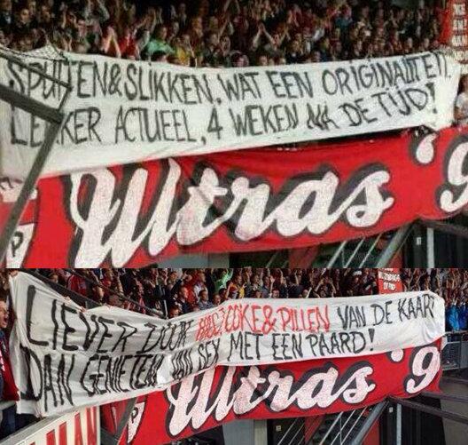 TwenteInsite's tweet image. Ultras Vak-P bluffen Tifosi #binaconero af in eigen huis.   #Heracles #fctwente #bianconero #hafc #hertwe