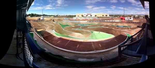 KOPROPOAmerica's tweet photo. IFMAR 1/10th off-road world championship starts tomorrow. View from the drivers stand. http://t.co/ddKwlniCRn