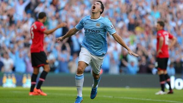 ManCity's tweet photo. FULL TIME: City 4-1 United! #manchesterisblue #cityvunited #mcfc http://t.co/RSefSd4WUI