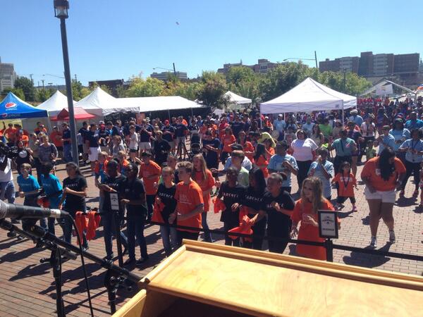 bkarim's tweet image. Emceeing #pwalk at railroad park. If you are not here, this is what you are MISSING!!!