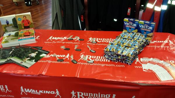 Here's a picture of our table from our #FirstResponders event. <a href="/RunningRoom/">Running Room</a>