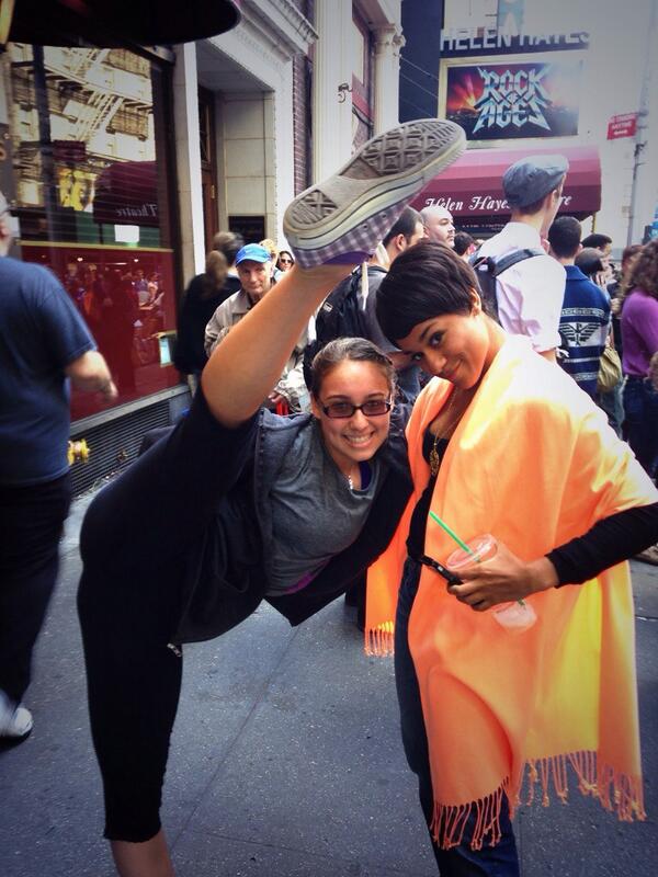 Tilting it out with @ArianaDeBose at the #bwayfleamarket :)