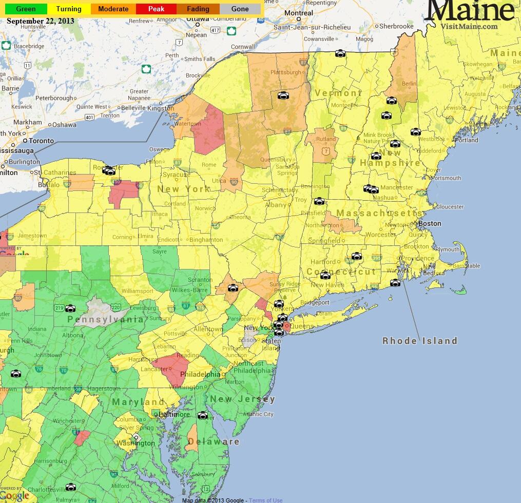 Ct Fall Foliage Map
