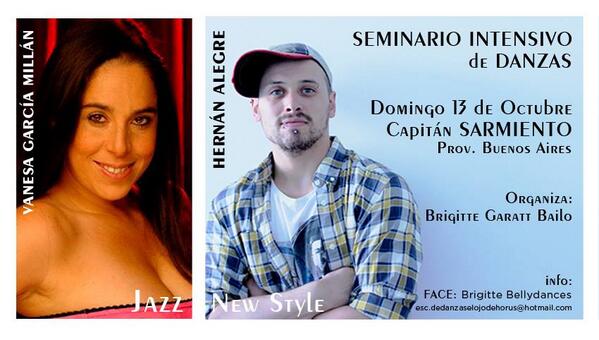 Seminario Intensivo de Danzas. Domingo 13 de Octubre. Capitan Sarmiento ! Info: esc.dedanzaselojodehorus@hotmail.com
