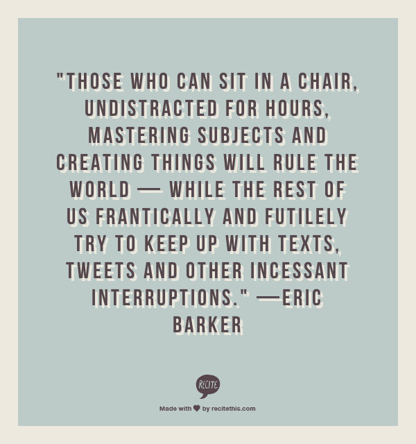 aaker's tweet photo. Indeed.  RT @ariannahuff: Love this quote by Eric Barker http://t.co/f08p6Uw59C